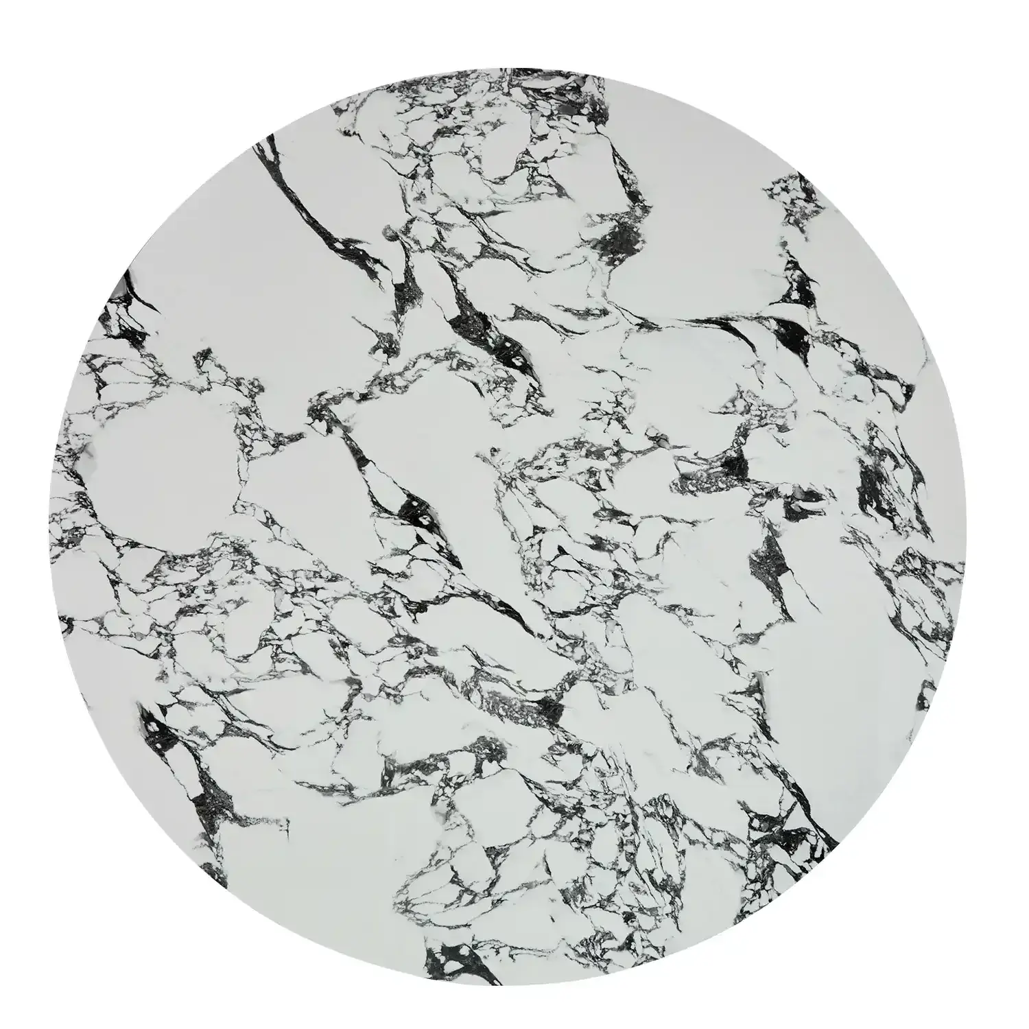 Lina Black Marble - Effect Top & Wooden Base Round Dining Table - Image 10