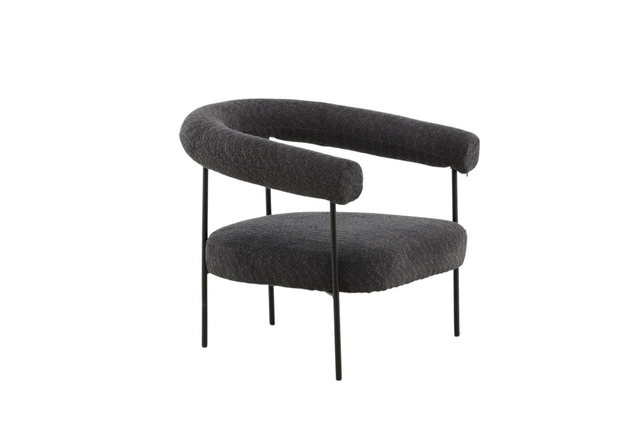 Lustig Armchair, Deep Grey Boucle - Image 3