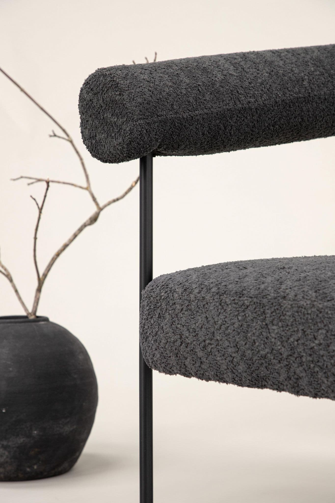 Lustig Armchair, Deep Grey Boucle - Image 5