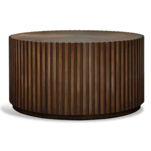 Madison Round Wooden Coffee Table - Brown
