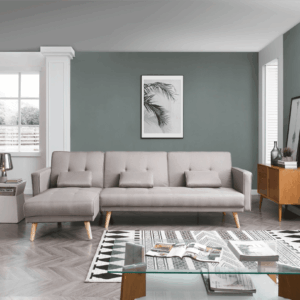 Mmilo Fabric Two Pieces Open End Corner Sofa Bed - Grey