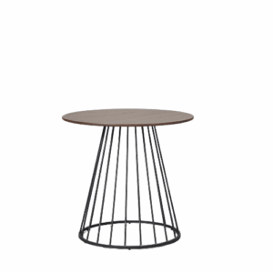 Mmilo Liverpool Style Walnut Effect Mdf Table With Black Chrome Legs - 100cm - Walnut, 80