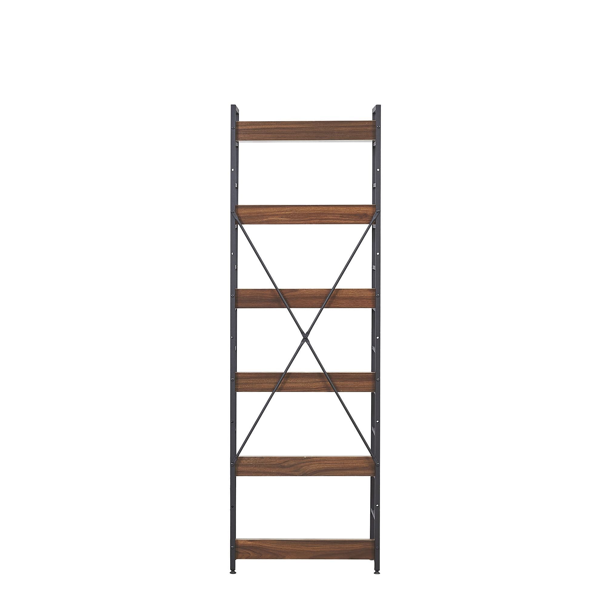 Mmilo Mdf Bookshelf Walnut - 187Cm Height