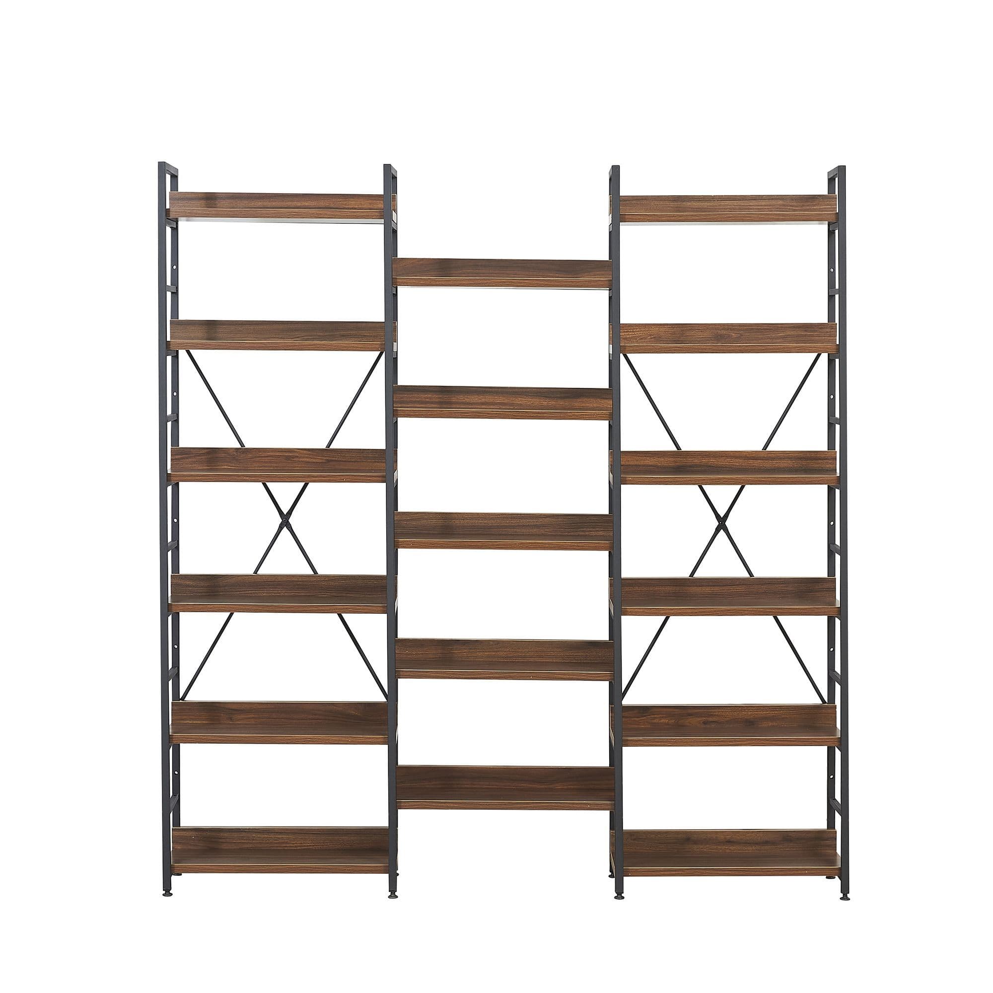 Mmilo Mdf Bookshelf Walnut - 187Cm Height - Image 4