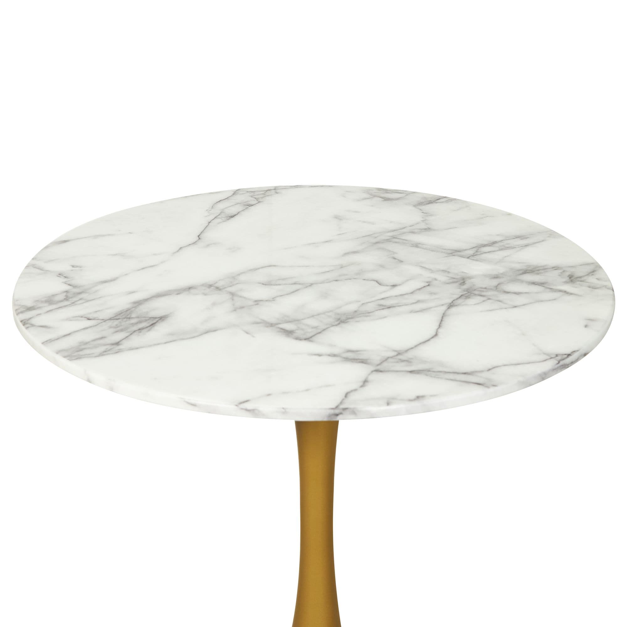 Mmilo Modern Black Round Artificial Marble Dining Table With Gold Base 100Cm - Image 6
