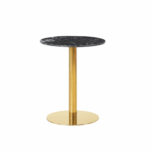 Mmilo New Black Round Dining Table Gold Leg - 60Cm