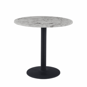 Mmilo New White Luxury Round Dining Table Gold & Black Leg - 100Cm