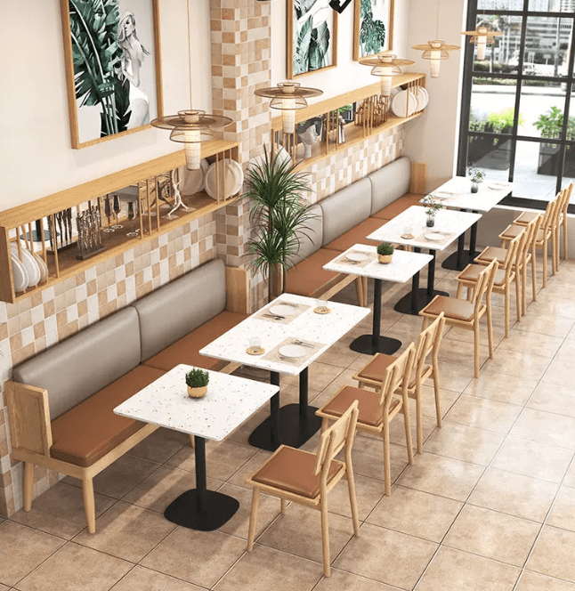 Mmilo New White Square Pantheon Dining Table With Black Leg, 60Cm - Image 7