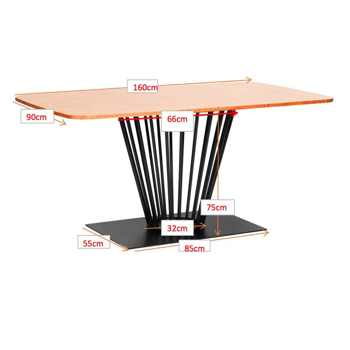 Mmilo Paris Oak Veneer Dining Table,160Cm - Image 2