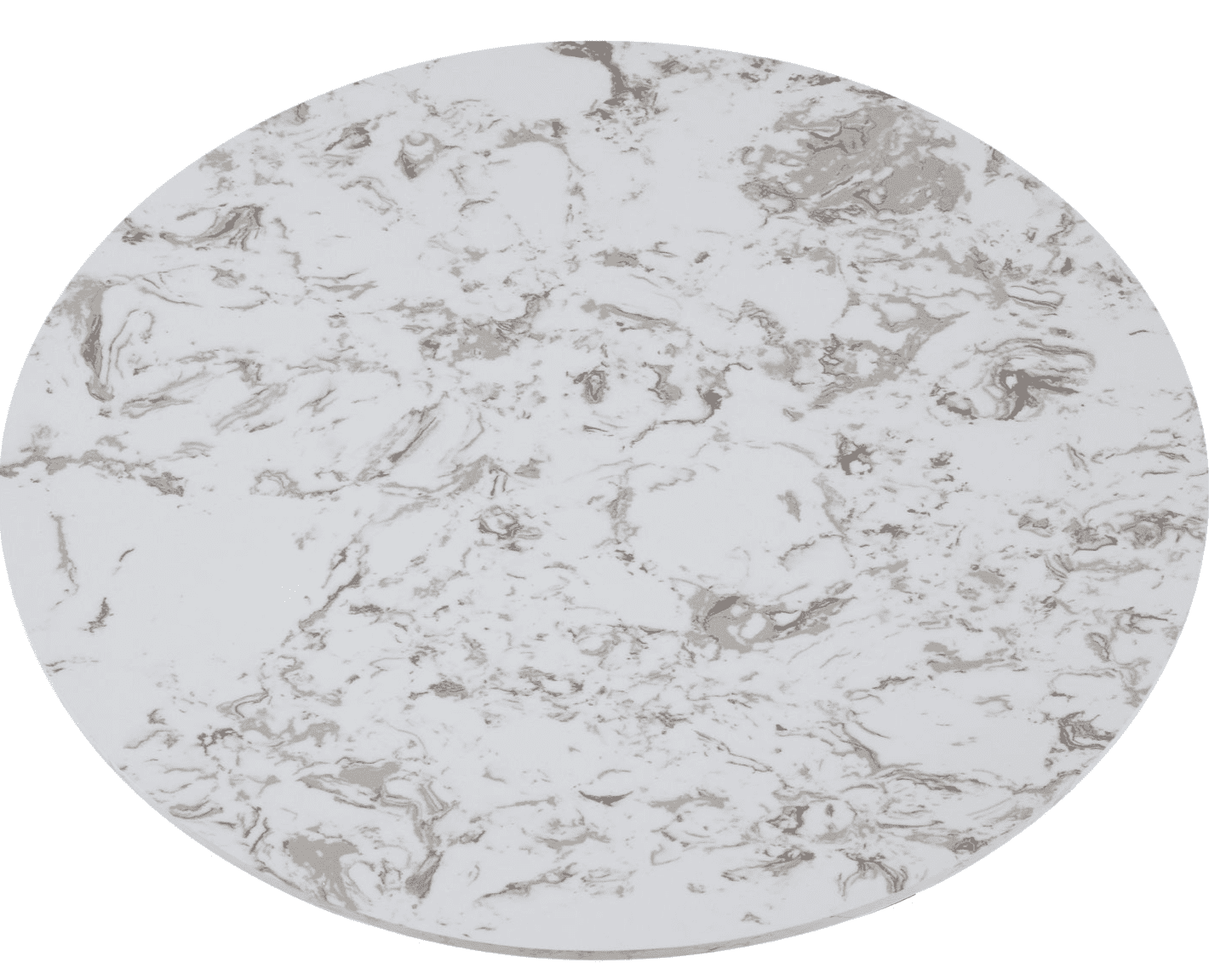 Modern Black Round Hairpin Dining Table With Stainless Leg - Image 5