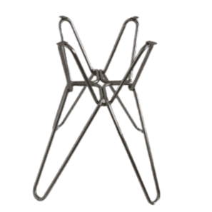 Modern Black Round Hairpin Dining Table With Stainless Leg - Image 6