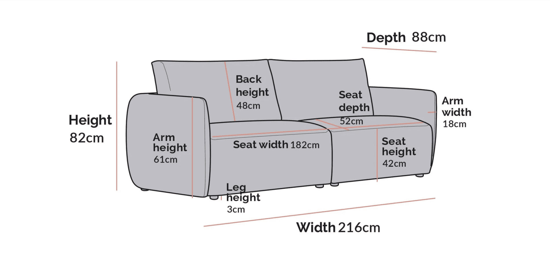 Nobie 3-Seater Green Boucle Sofa - Image 10