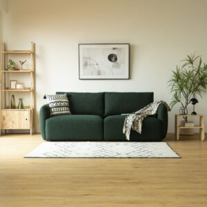 Nobie 3-Seater Green Boucle Sofa