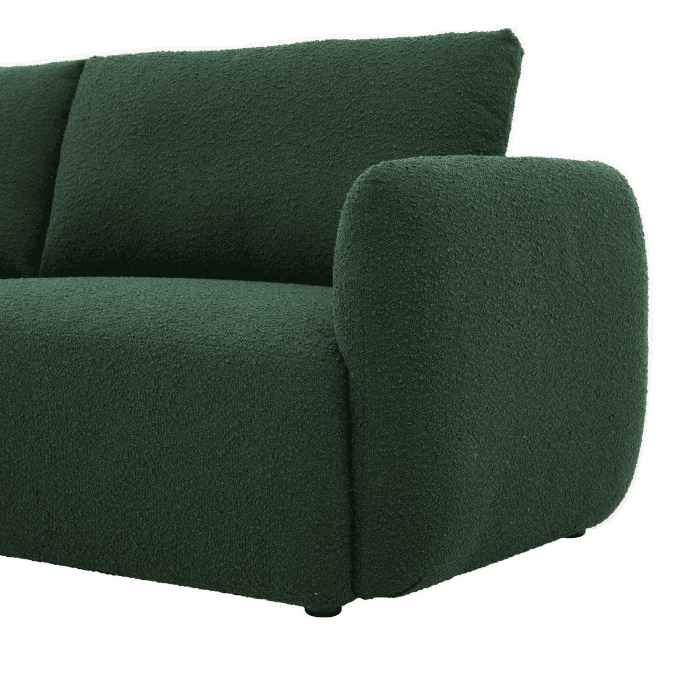 Nobie 3-Seater Green Boucle Sofa - Image 9
