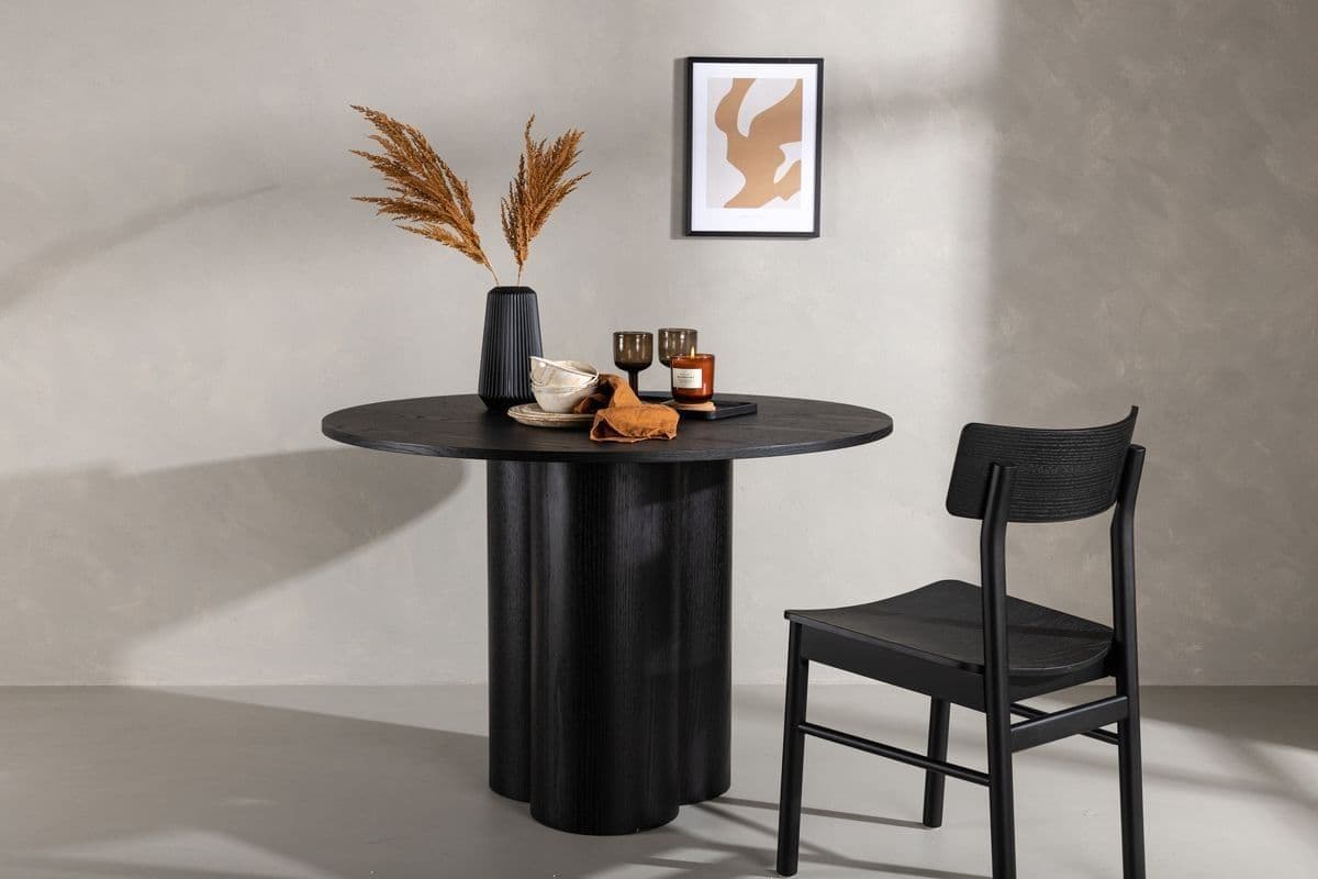 Olivia Black Round Dining Table - Image 3