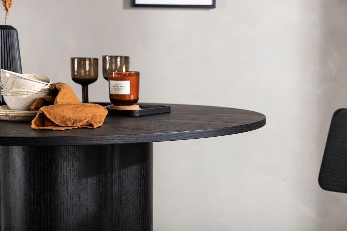Olivia Black Round Dining Table - Image 6