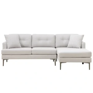 Orka Fabric Left Corner Sofa - Beige - W226Cm