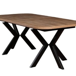 Oslo Rectangle Oak Laminate Dining Table Extendable 200Cm - 280Cm