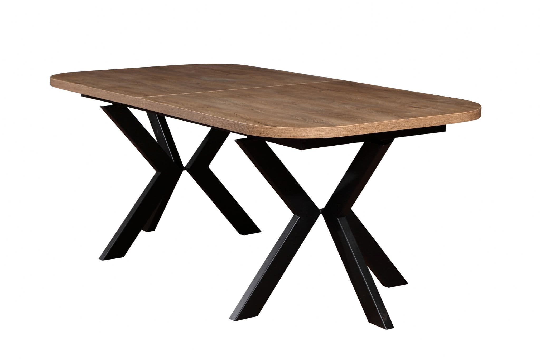 Oslo Rectangle Oak Laminate Dining Table Extendable 200Cm - 280Cm