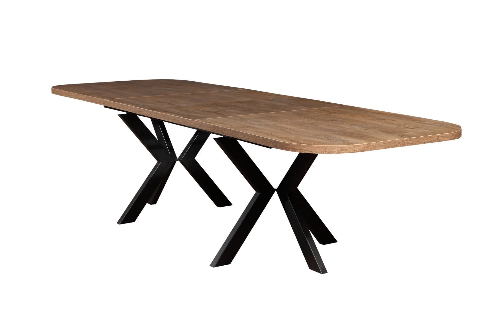 Oslo Rectangle Oak Laminate Dining Table Extendable 200Cm - 280Cm - Image 2