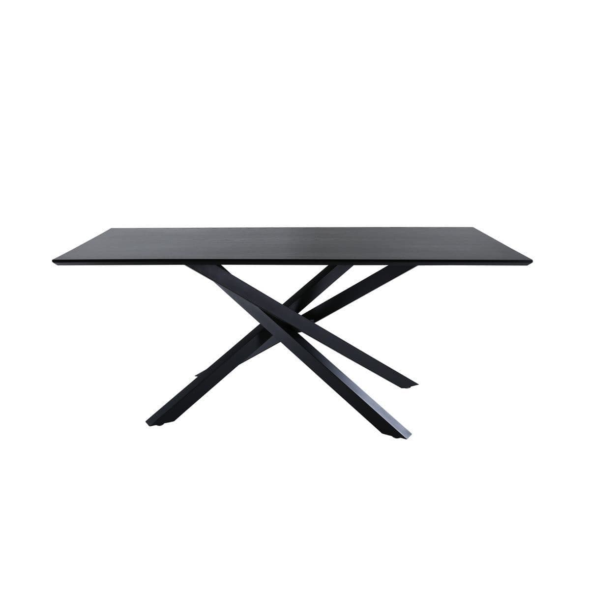 Piazza Black Dining Table, 180X90 Cm