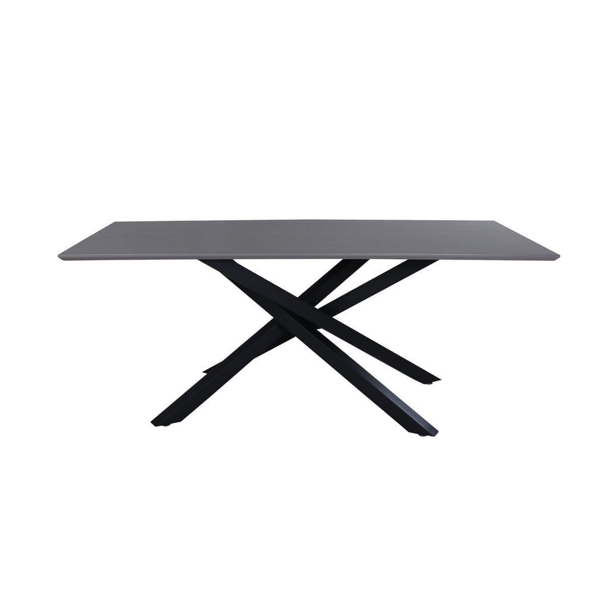 Piazza Rectangular Dining Table, 90X180 Cm, Black
