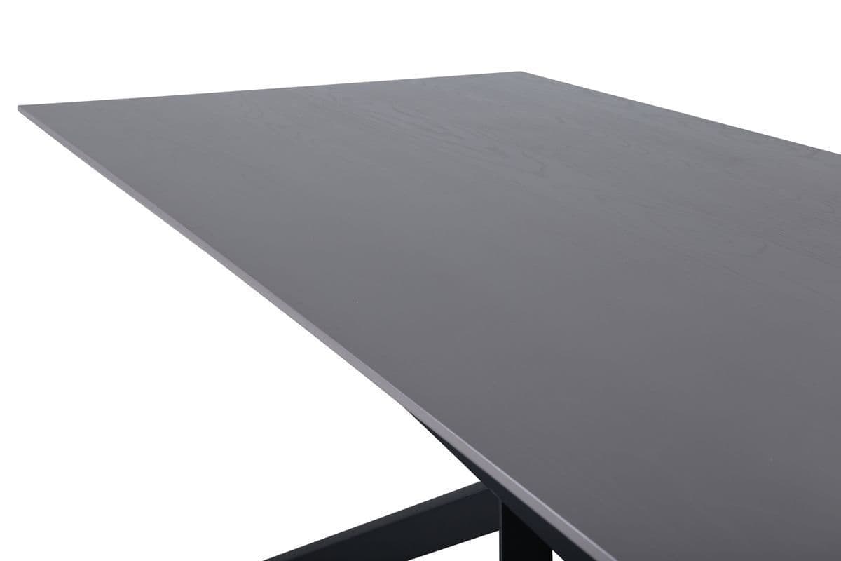 Piazza Rectangular Dining Table, 90X180 Cm, Black - Image 4