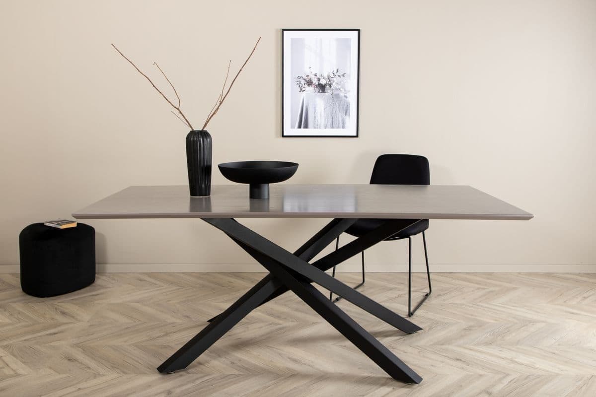 Piazza Rectangular Dining Table, 90X180 Cm, Black - Image 6