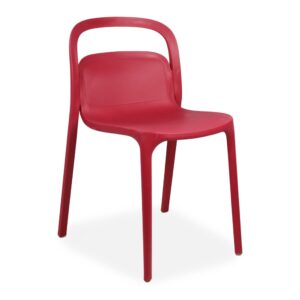 Plastic Stackable Blue Smith1 Chairs - Red, 1