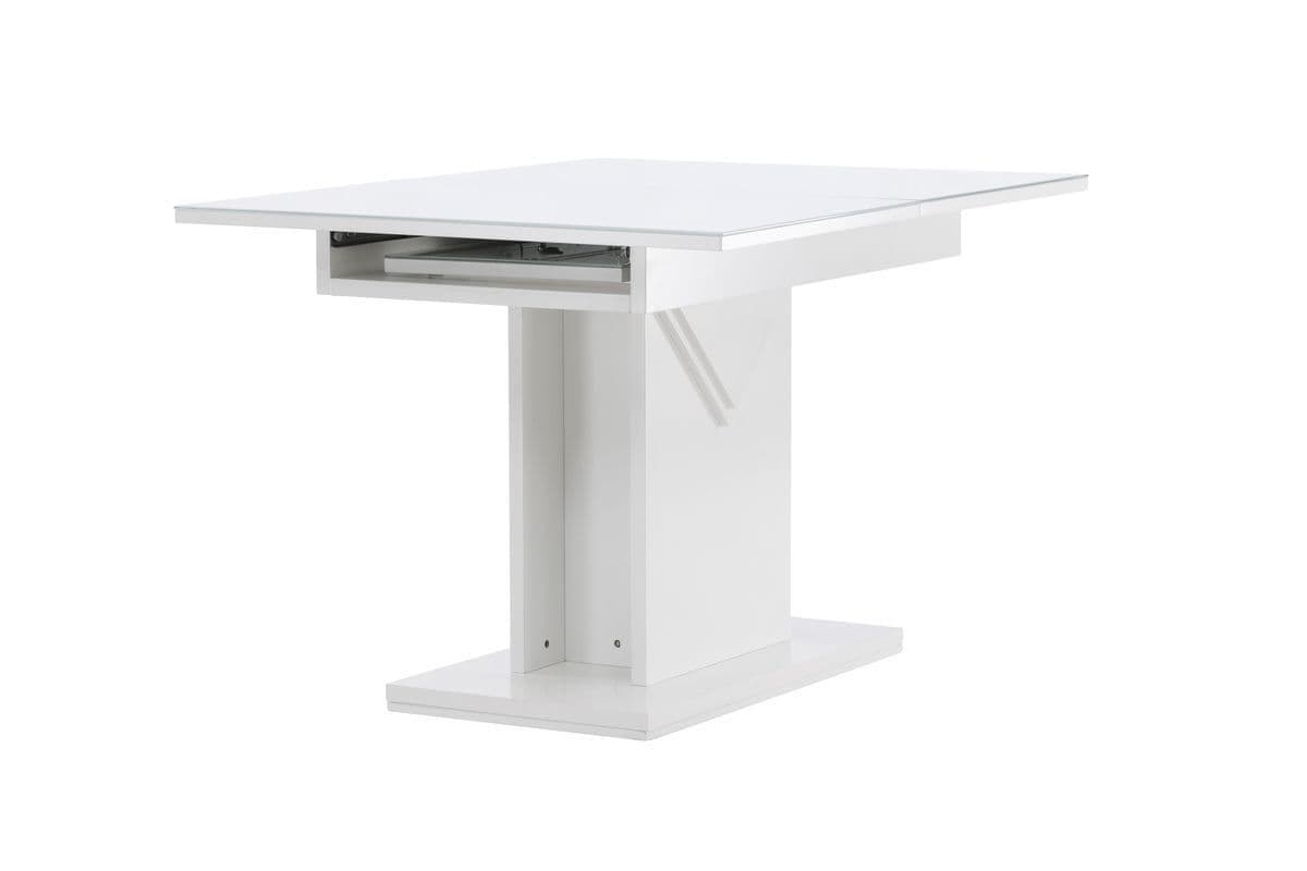 Pluto Dining Table 120/160x90- White / MDF Glass - Image 6