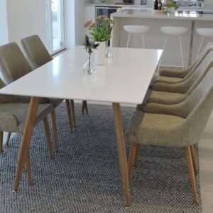 Polar Matbord ,180X90Xh75 With 6 Grey Plaza Matstol Chairs