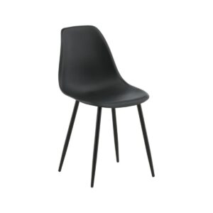 Polar Plastic Dining Chair 2-Pack - Black