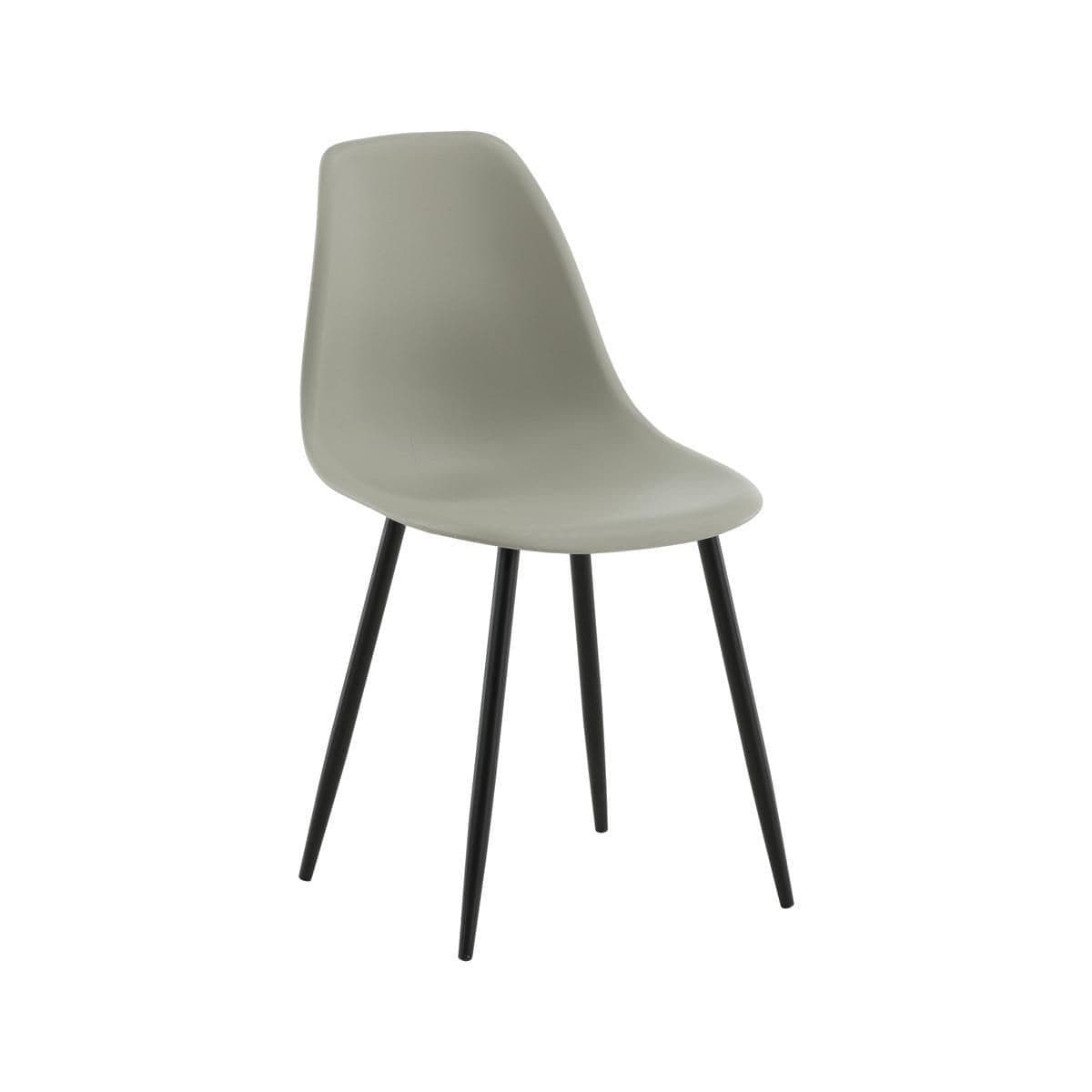 Polar Plastic Dining Chair 2-Pack, Grey