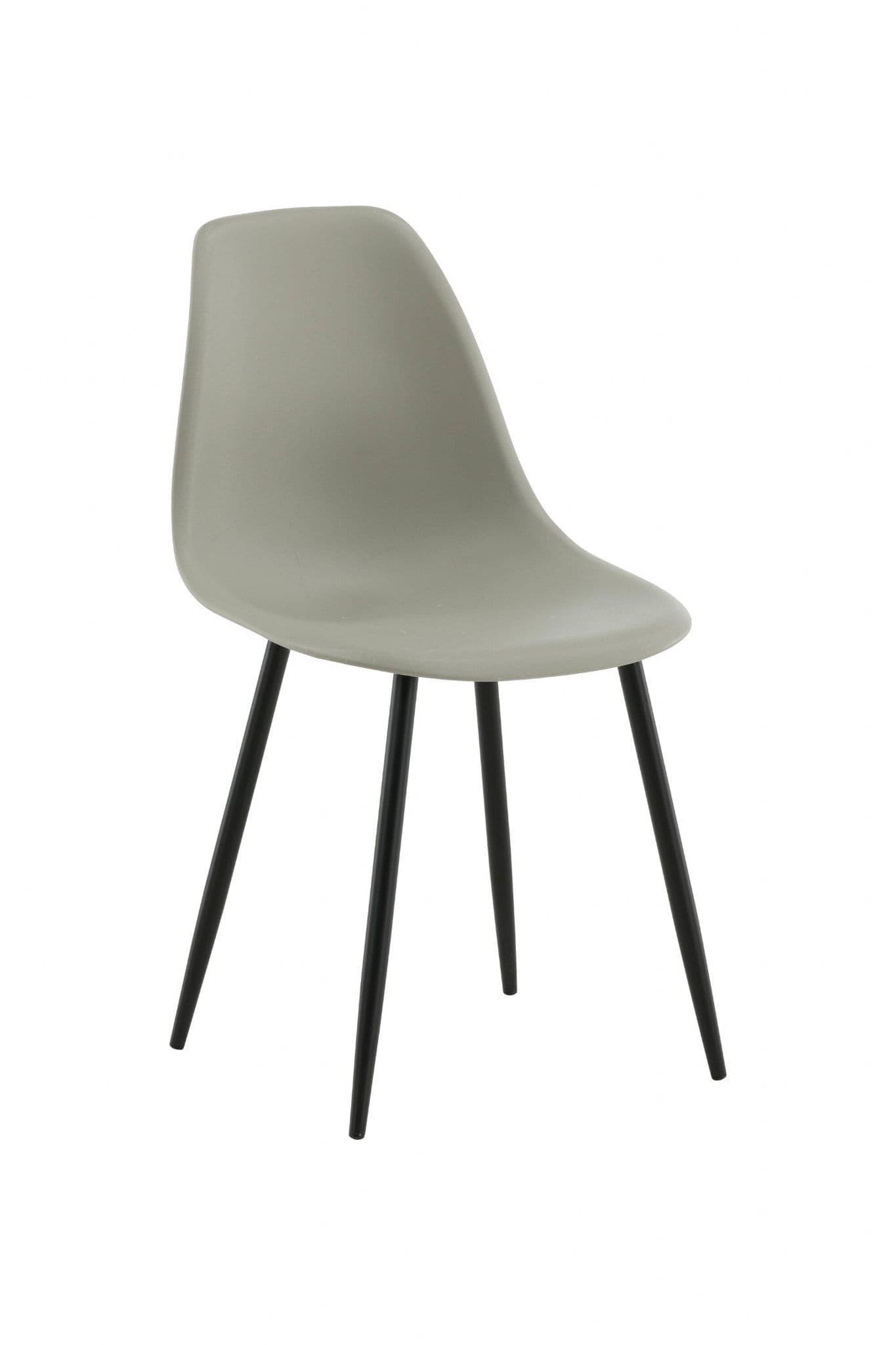 Polar Plastic Dining Chair 2-Pack, Grey - Image 7