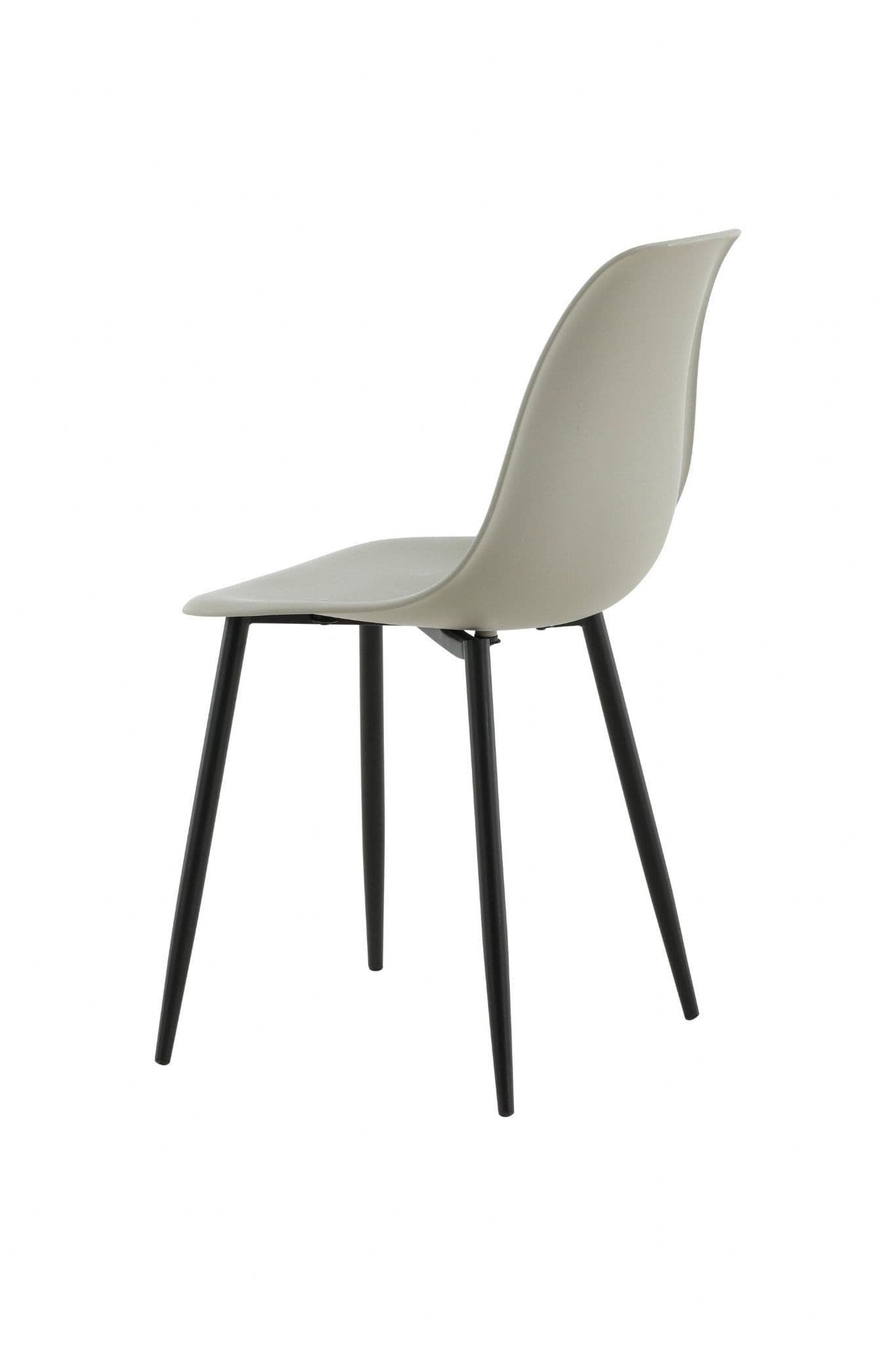 Polar Plastic Dining Chair 2-Pack, Grey - Image 8