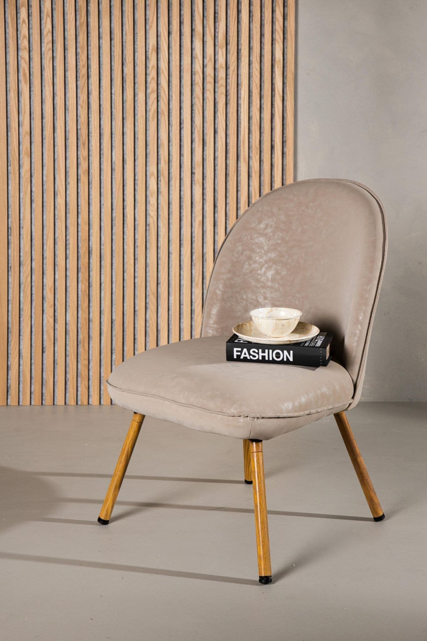 Polar Pu Lounge Chair, Beige - Image 5