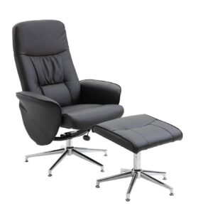 Rolf Recliner Armchair, Black Pu