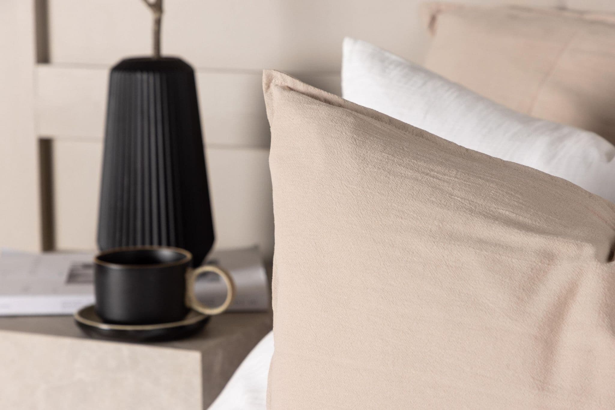 Ronja Cushion Cover Washed Cotton, Brown, 45X45 - Image 34