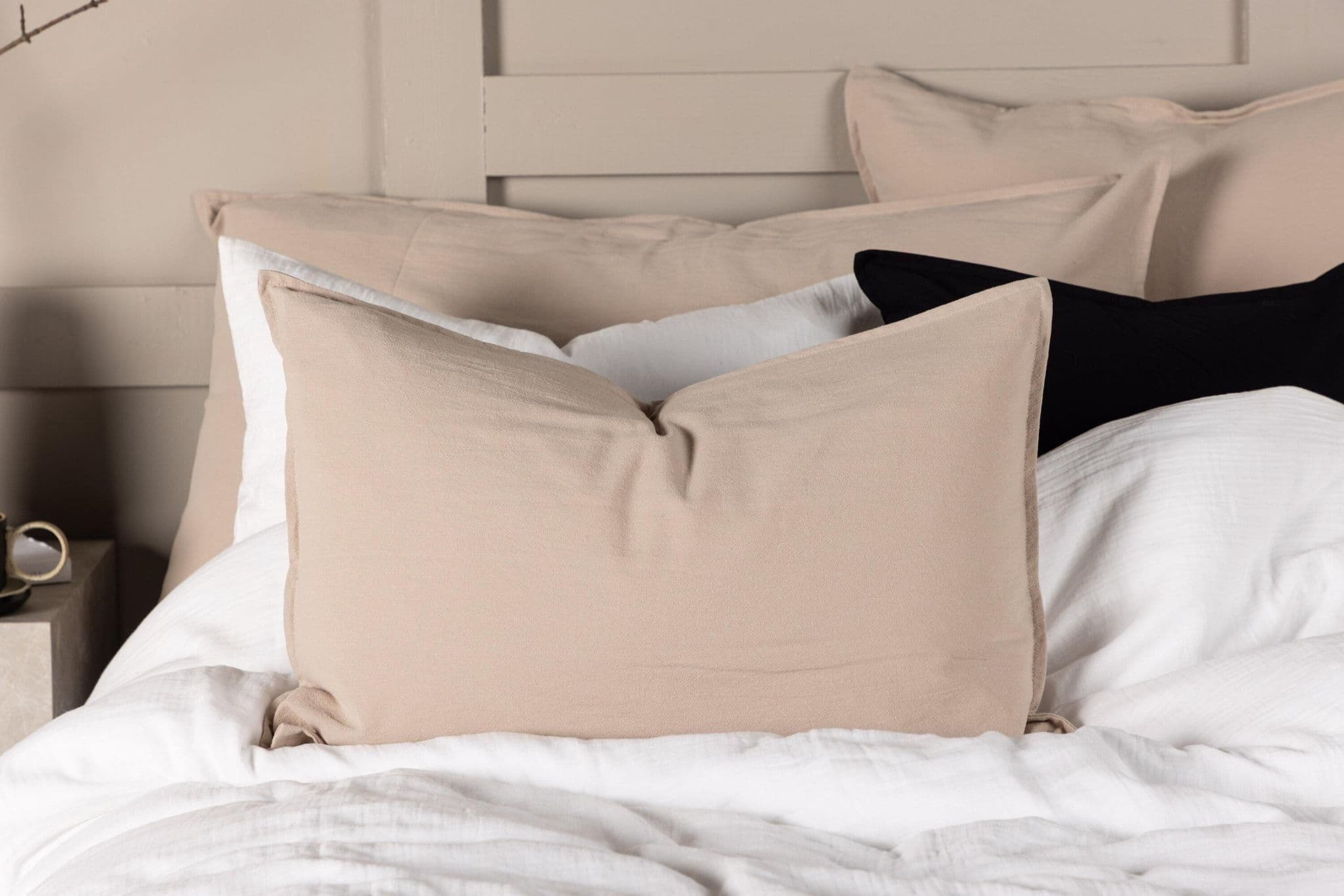 Ronja Cushion Cover Washed Cotton, Brown, 45X45 - Image 36