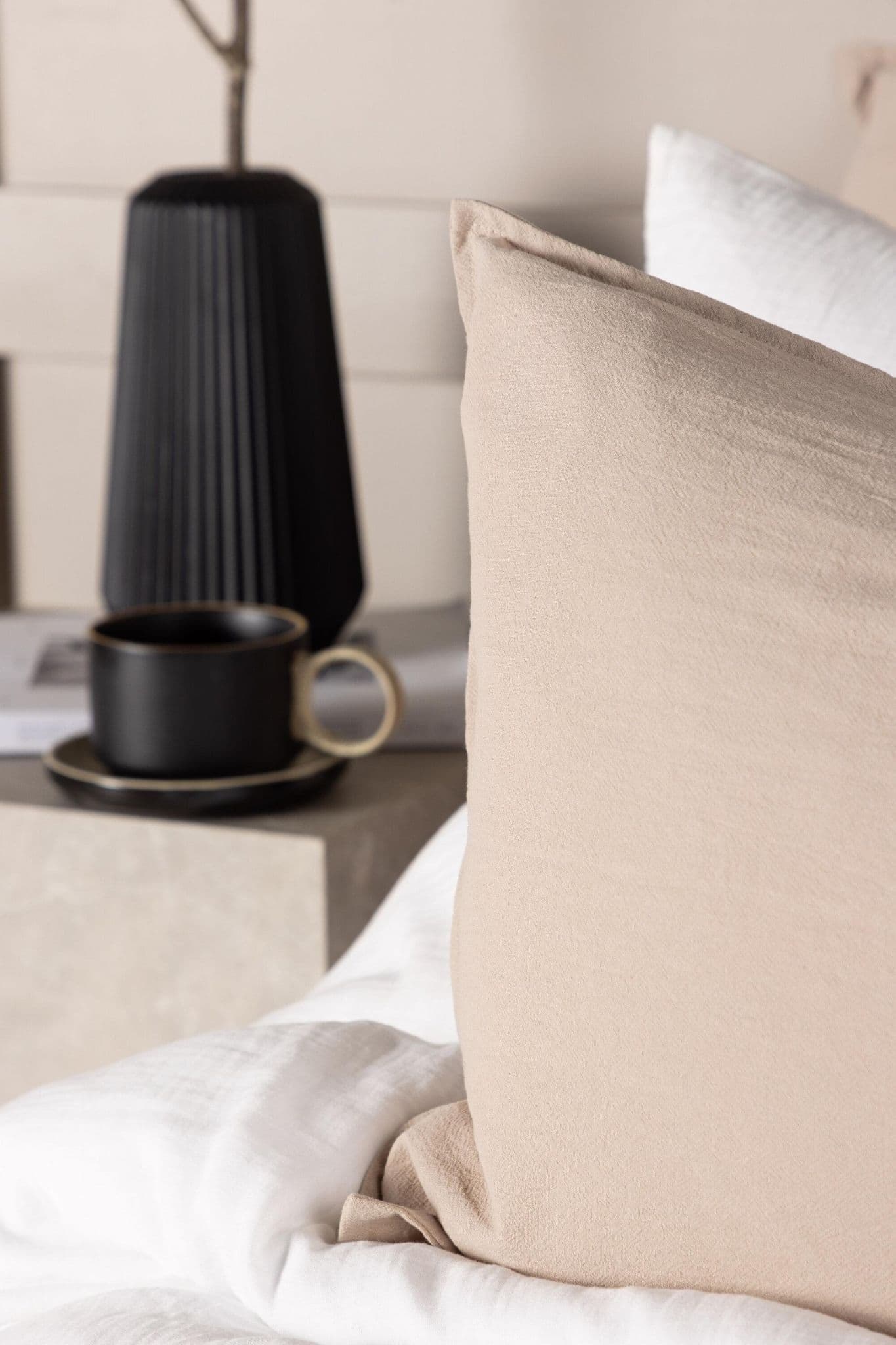 Ronja Cushion Cover Washed Cotton, Brown, 45X45 - Image 37