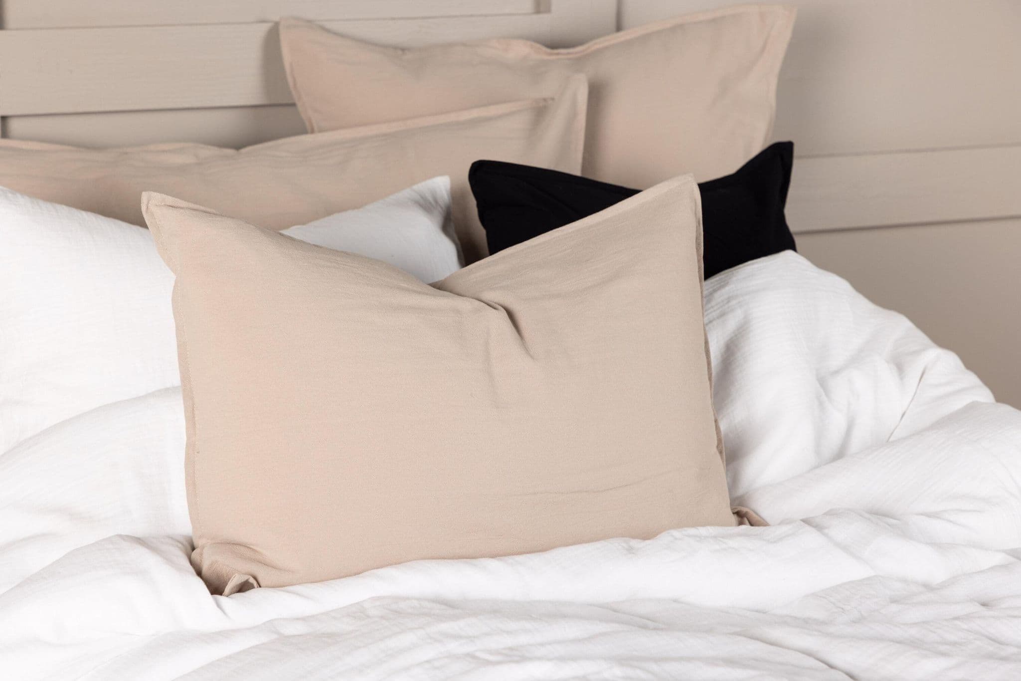 Ronja Cushion Cover Washed Cotton, Brown, 45X45 - Image 38