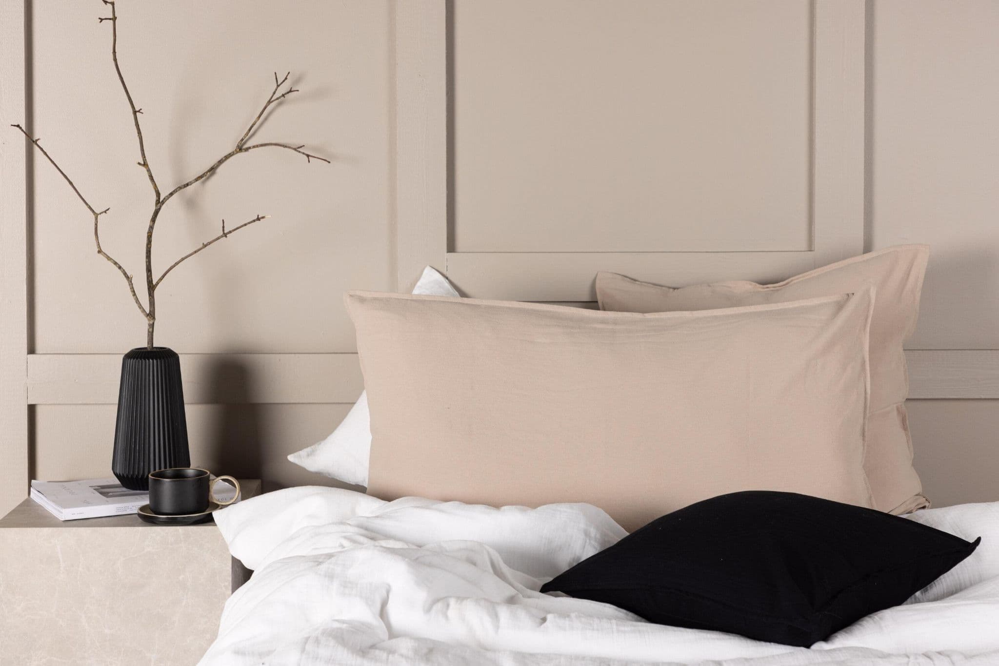 Ronja Cushion Cover Washed Cotton, Brown, 45X45 - Image 48