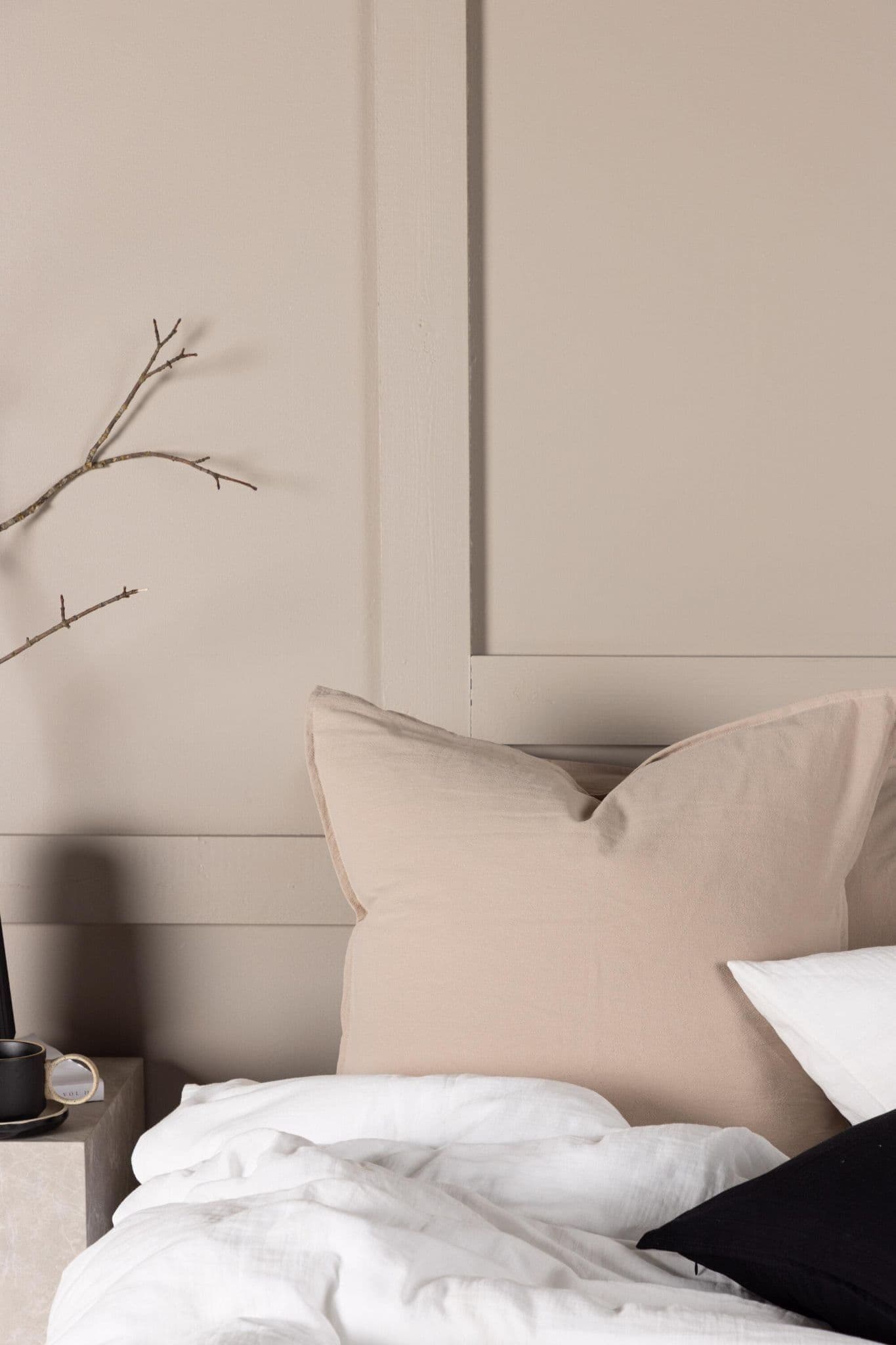 Ronja Cushion Cover Washed Cotton, Brown, 45X45 - Image 54