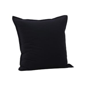 Ronja Cushion Cover Washed Cotton - Black, 45X45
