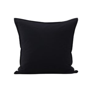 Ronja Cushion Cover Washed Cotton - Black, 60X60