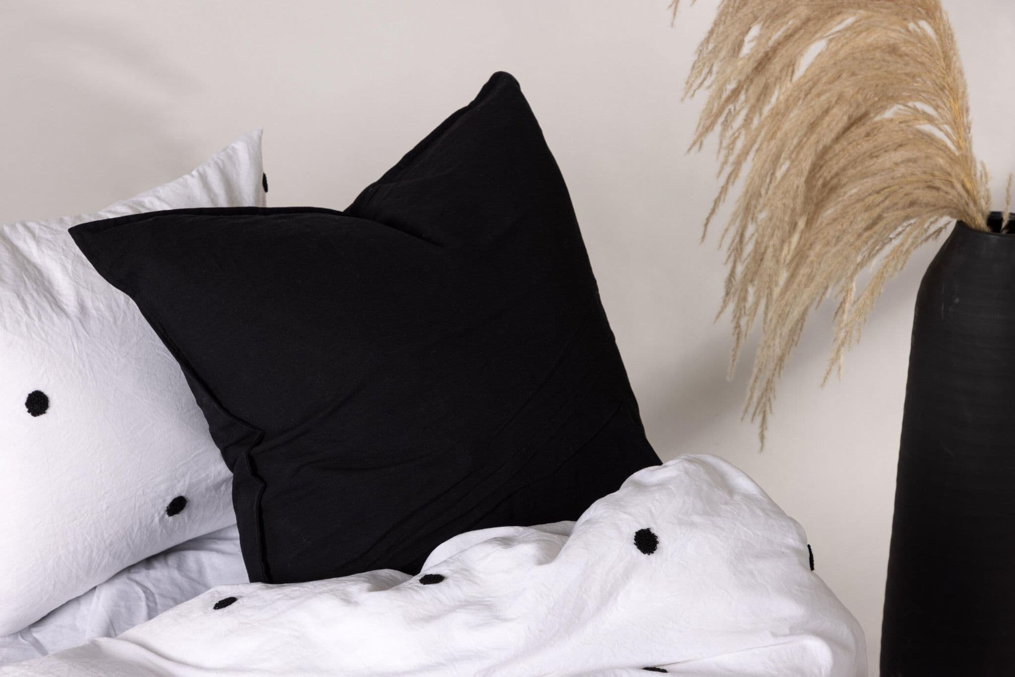 Ronja Cushion Cover Washed Cotton, Brown, 45X45 - Image 66