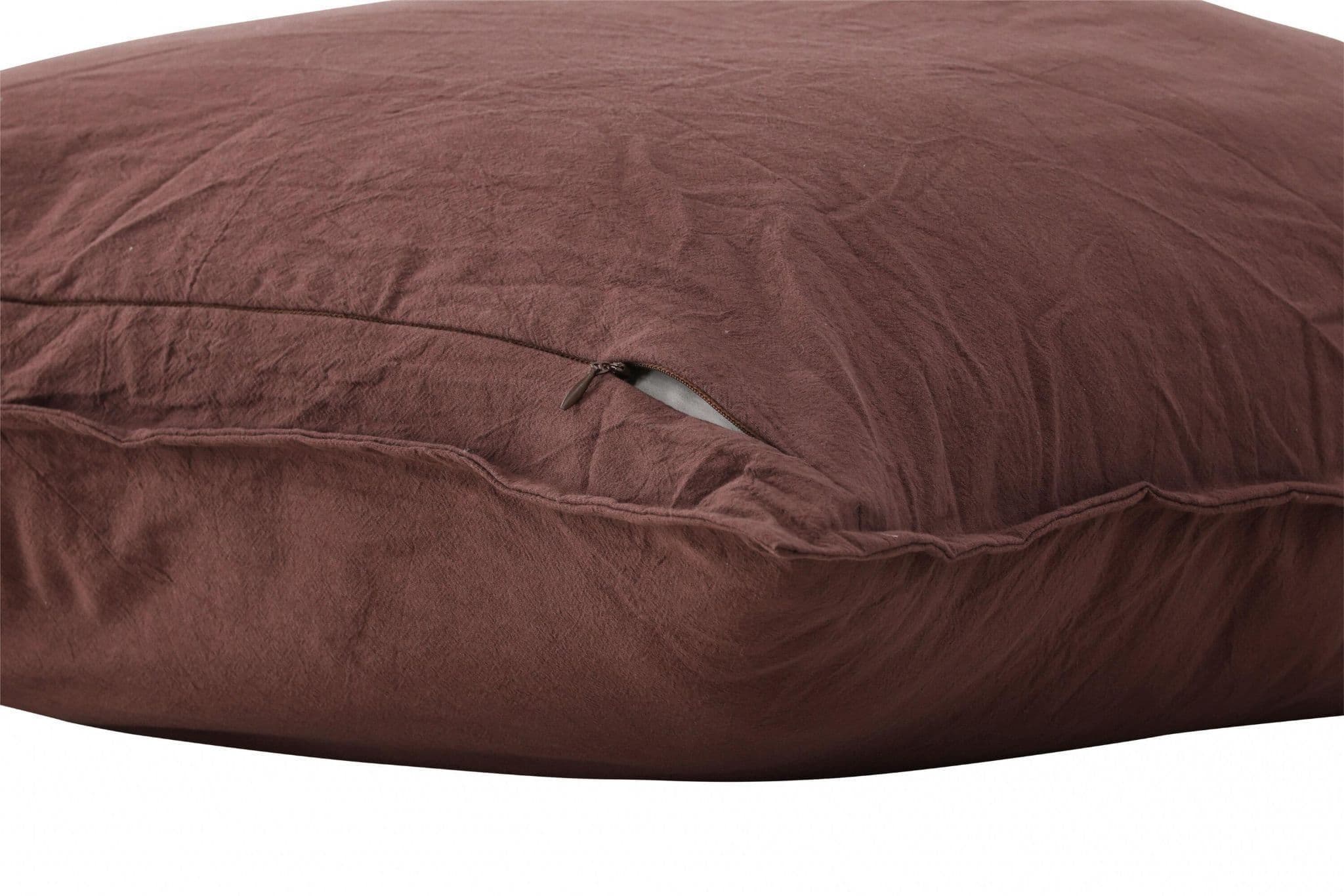 Ronja Cushion Cover Washed Cotton, Brown, 45X45 - Image 29