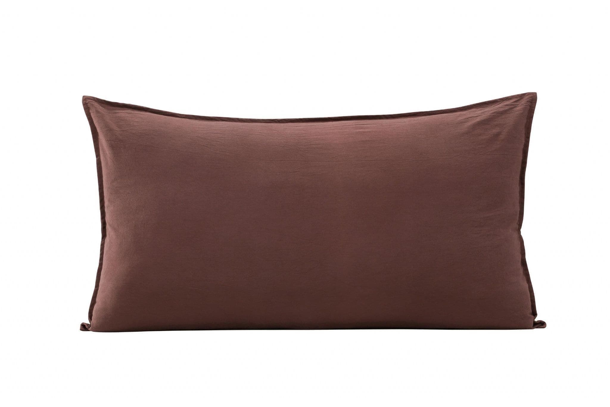 Ronja Cushion Cover Washed Cotton, Brown, 45X45 - Image 68
