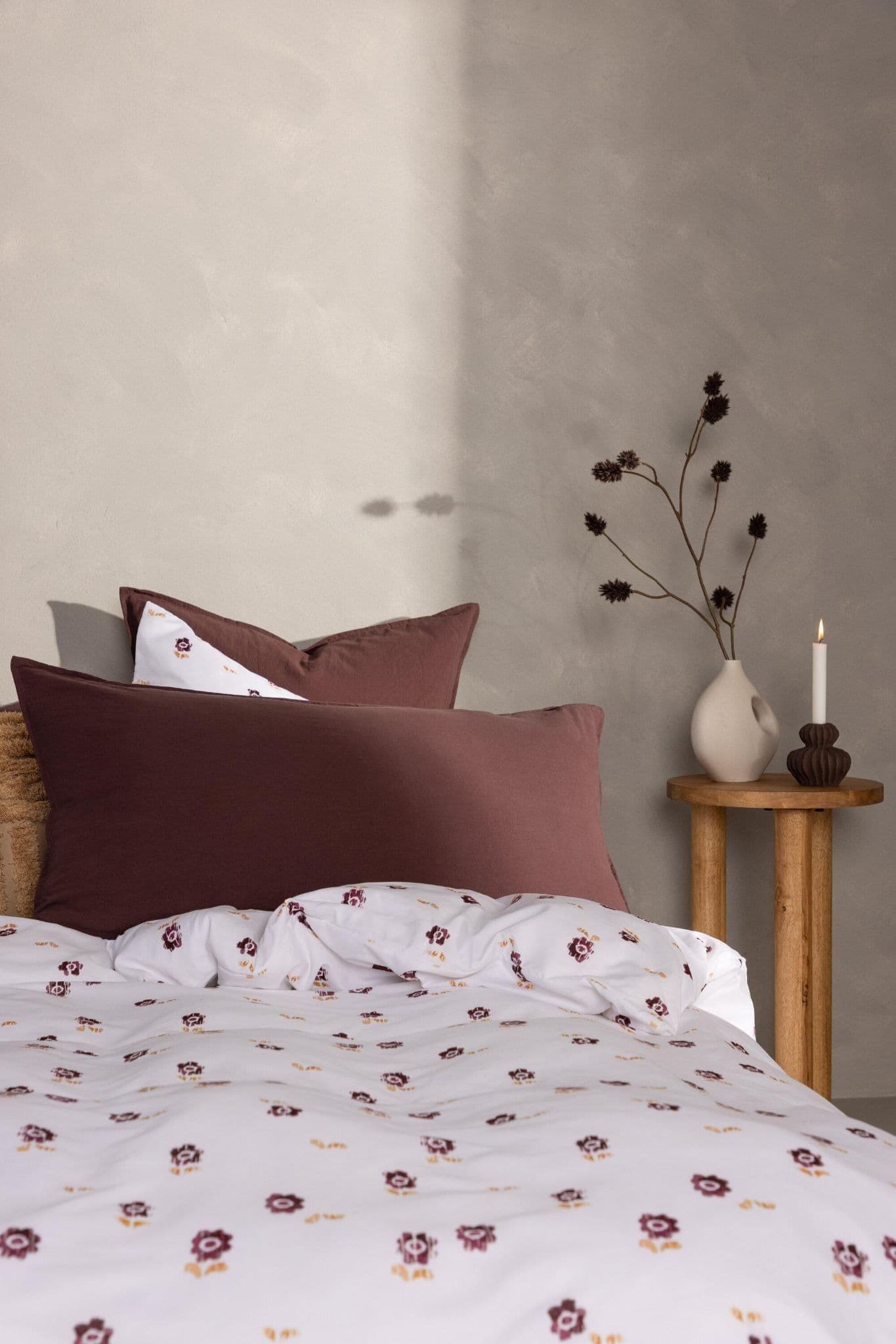 Ronja Cushion Cover Washed Cotton, Brown, 45X45 - Image 71