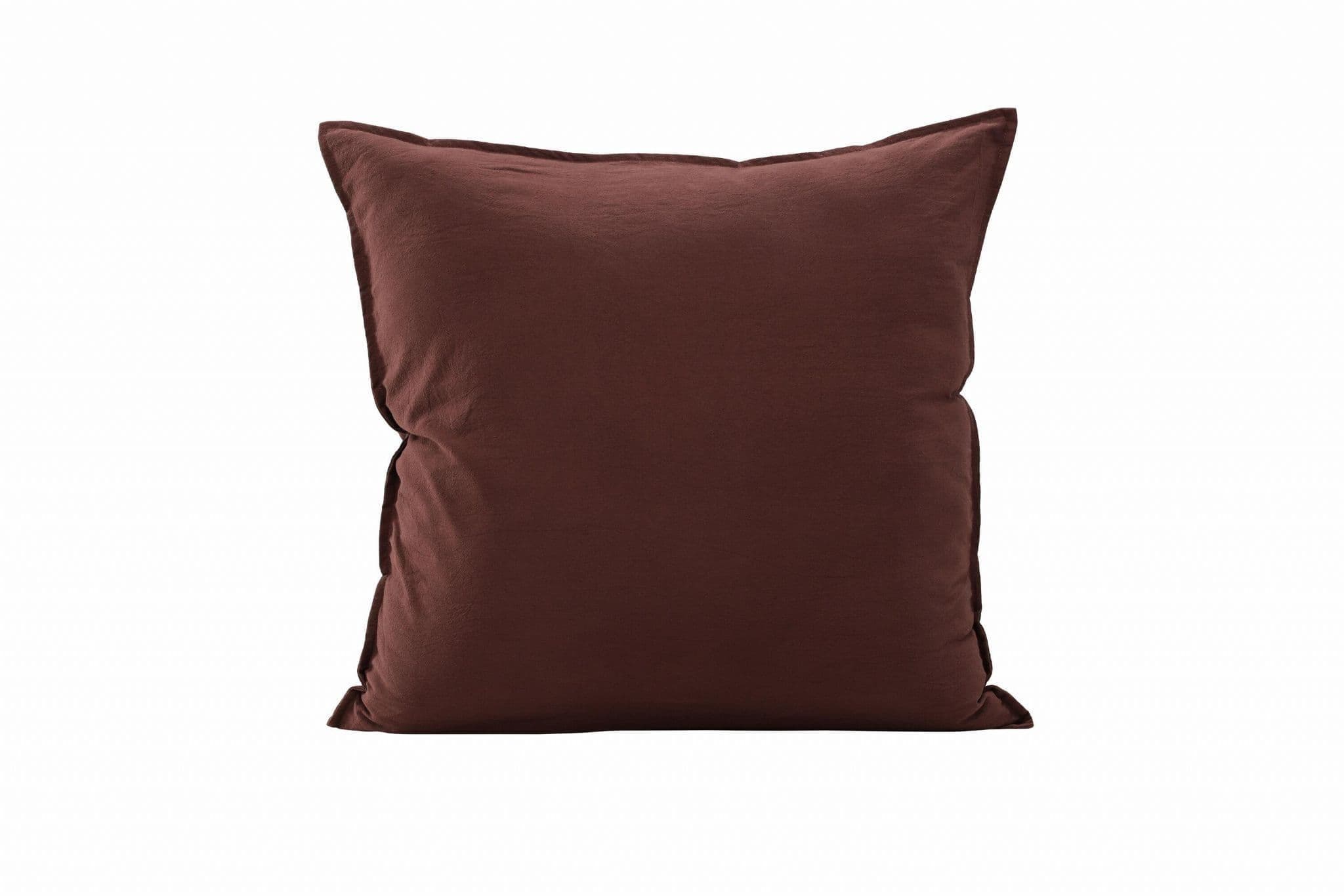 Ronja Cushion Cover Washed Cotton, Brown, 45X45 - Image 74